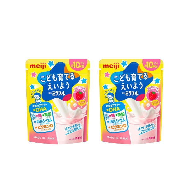 Meiji Mirafuru Kids Nutritional Drink Mix – 3 Flavor to Pick Made in Japan (10 Servings)
