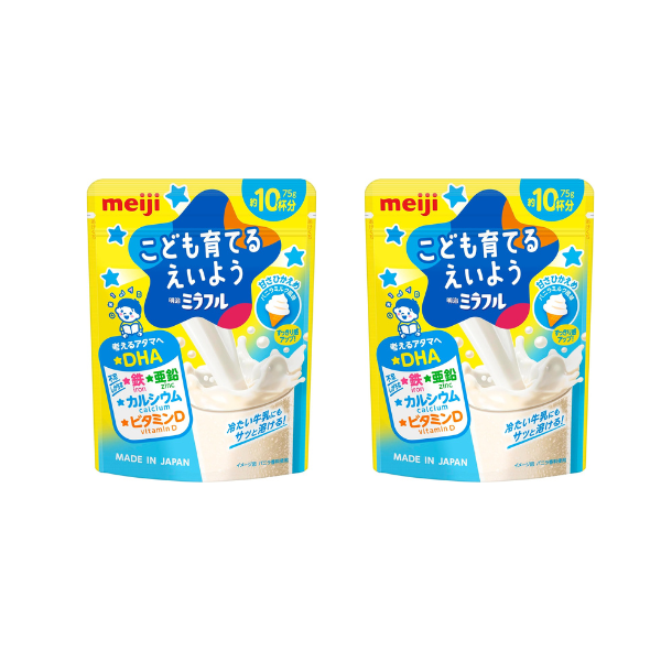 Meiji Mirafuru Kids Nutritional Drink Mix – 3 Flavor to Pick Made in Japan (10 Servings)