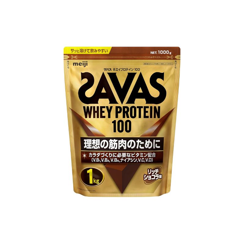SAVAS Whey protein 100 rich chocolate flavor 1 kg Meiji