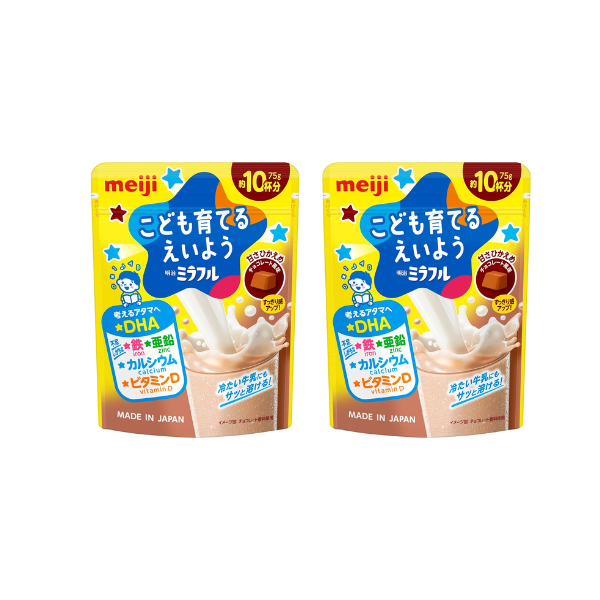 Meiji Mirafuru Kids Nutritional Drink Mix – 3 Flavor to Pick Made in Japan (10 Servings)