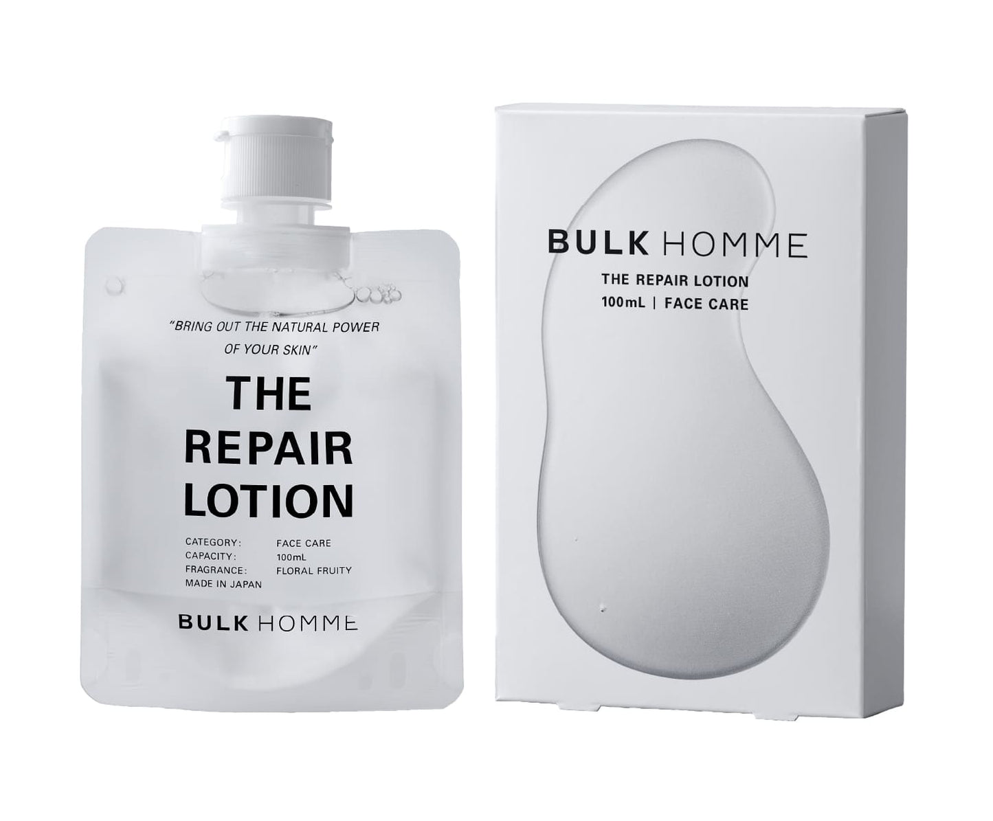 BULK HOMME  Men's skin care The FACE WASH THE REPAIR LOTION THE EMULSION